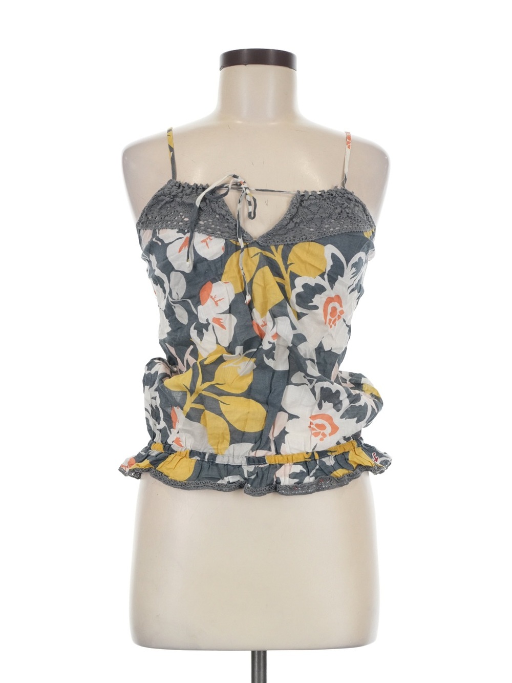 Vintage Y2K Hollister 2000s Floral Babydoll Tank Top